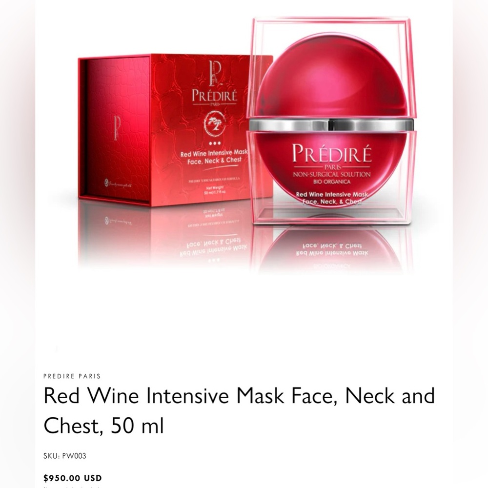 Red Wine Intensive Mask Face, Neck & Chest BRAND NEW IN BOX/SEALED